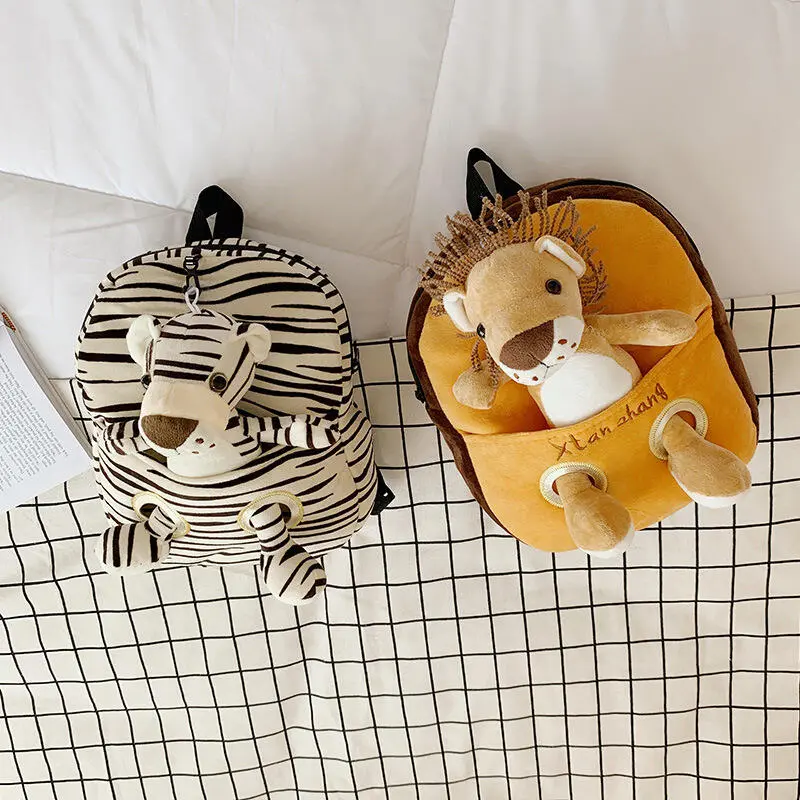Ba Lô Trẻ Em, Thiết Kế Hoạt Hình Sáng Tạo, Phong Cách Hàn Quốc, Nhồi Bông Dễ Thương, Thích Hợp Cho Bé Trai Và Bé Gái, Cặp Sách Mẫu Giáo, Chống Mất