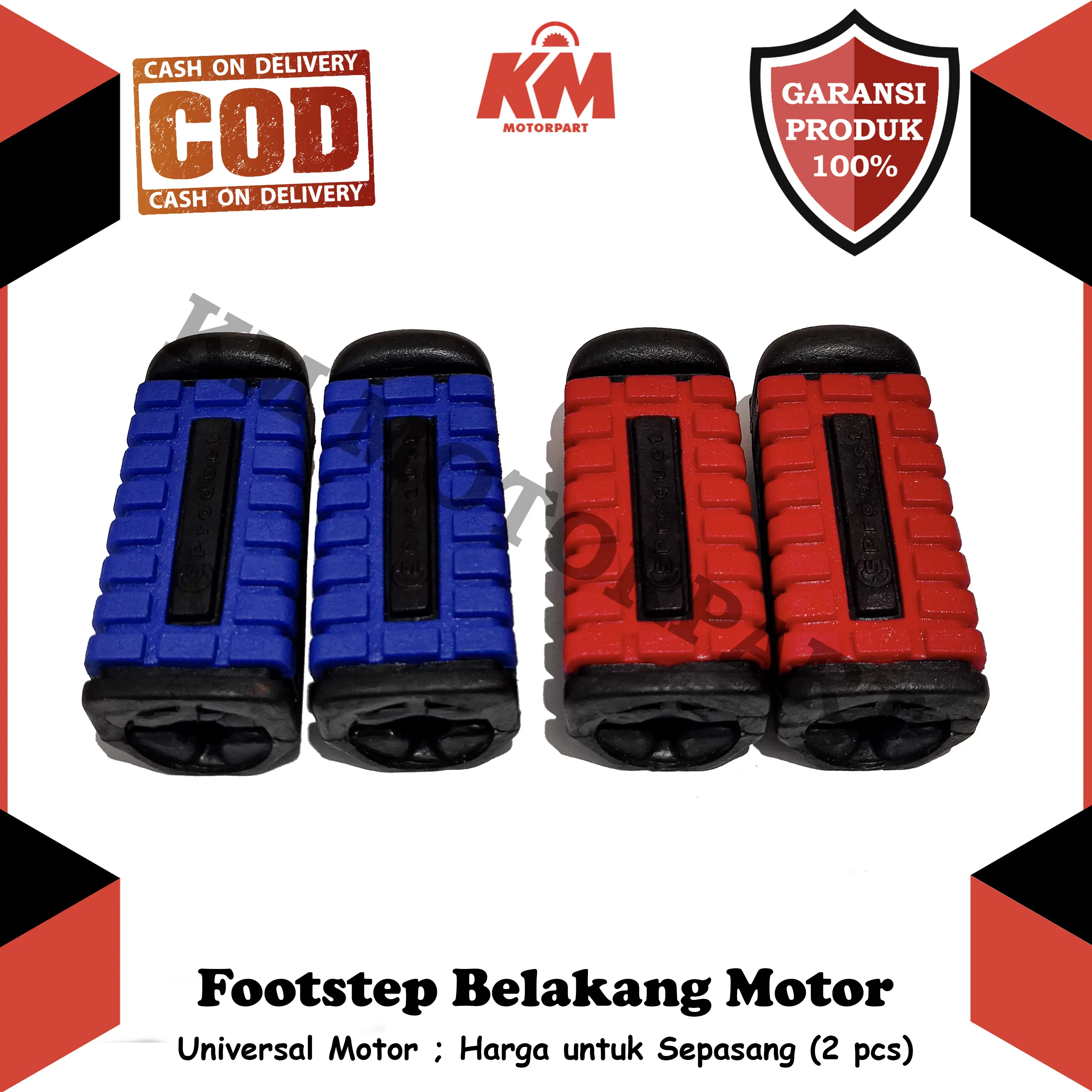 Footstep Depan Cocok untuk Semua Motor Step Karet Barstep Variasi 2 Pcs