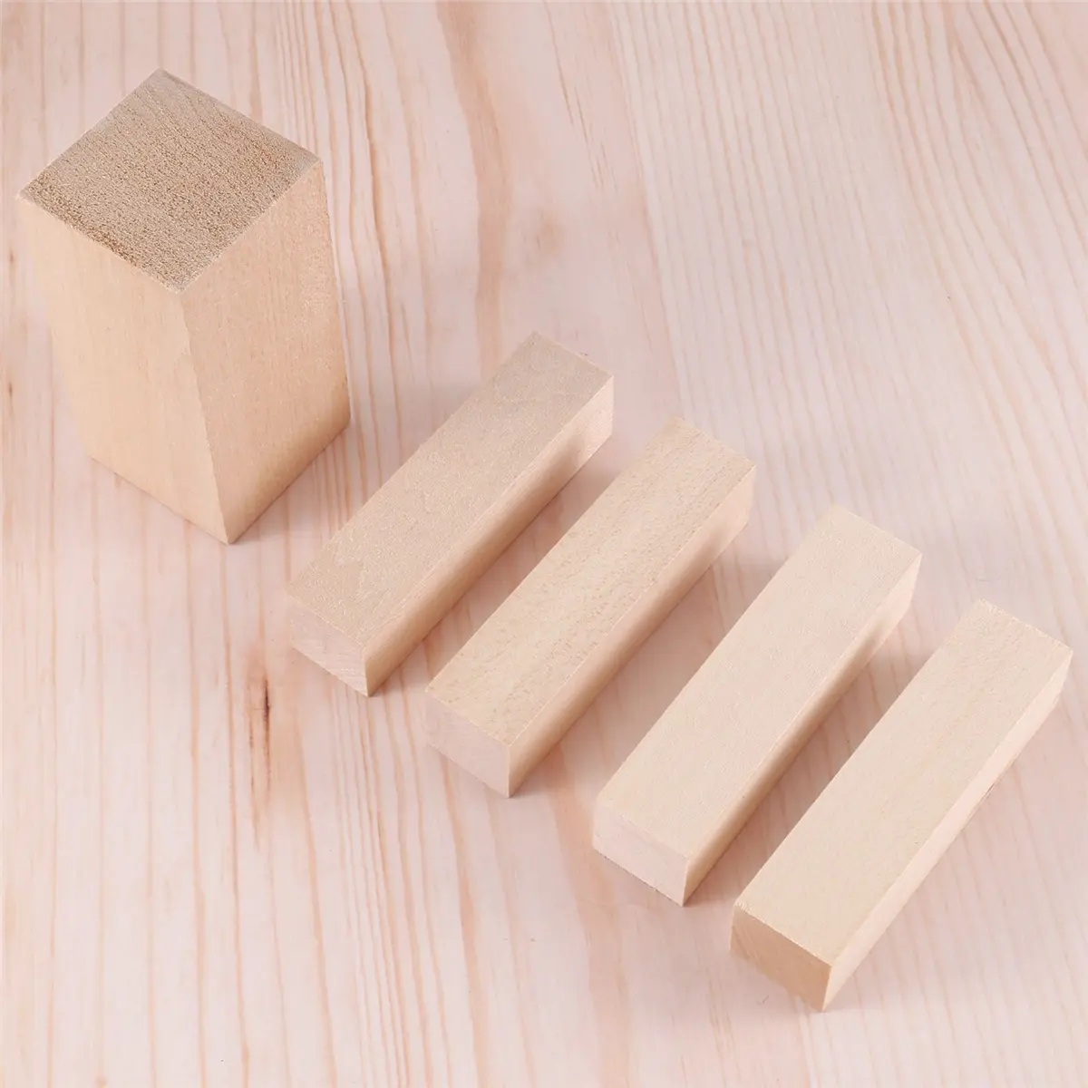 Khối Gỗ Để Chạm Khắc, Bộ Chưa Hoàn Thiện Cho Người Mới Bắt Đầu, 5 Miếng Mô Hình