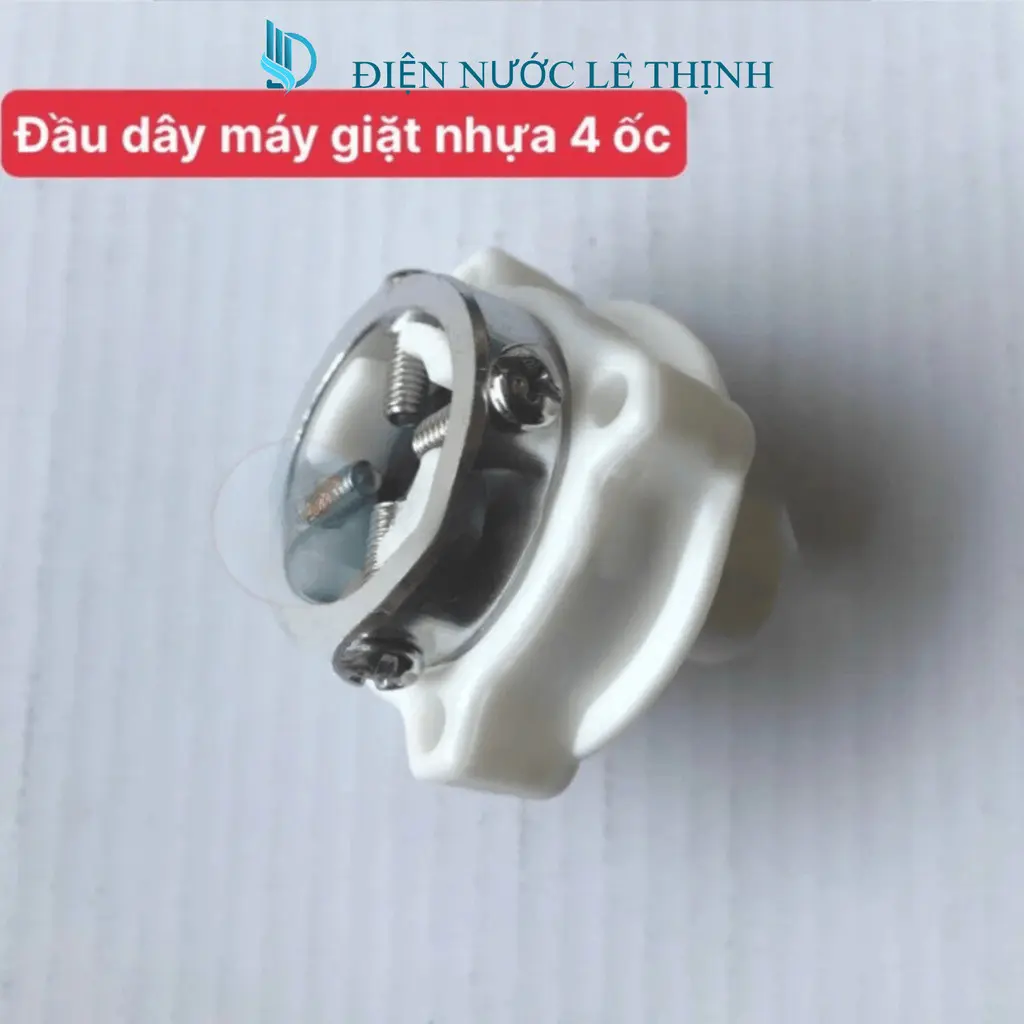 Đầu dây cấp nước máy giặt nhựa 4 ốc hàng đẹp