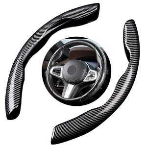 Non-slip Steering Wheel Cover, 1 Set Carbon Fiber Steering Wheel Protector, Universal Car Interior Accessories, Universal Size 14.4-15 Inch Fits 99% Car