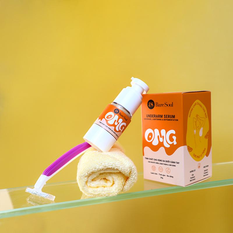[MÀU CAM] Serum cho nách hỗ trợ che khuyết điểm, hỗ trợ giảm thâm nách & hỗ trợ làm sáng nách BareSoul OMG Underarm Serum 20G 4
