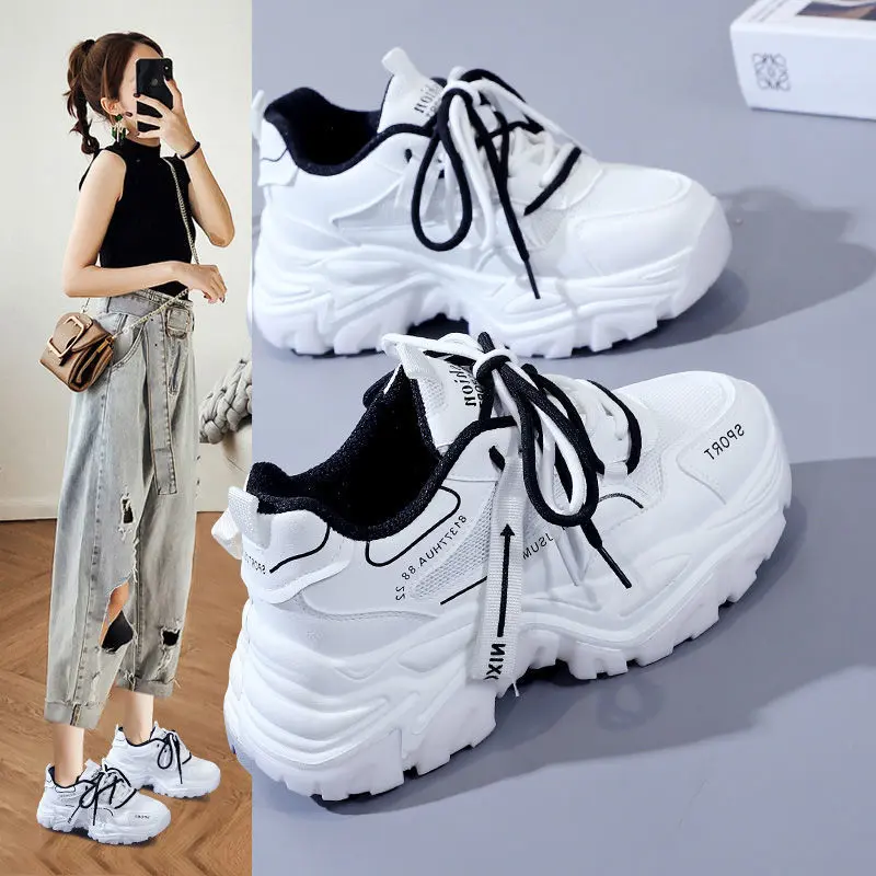 Giày Nữ, Dad Shoes, Hàng Mới Về Mùa Hè Và Mùa Thu 2024, Thoáng Khí Và Thoải Mái, Phong Cách Dễ Phối Đồ Giày Thể Thao Lưới Thường Ngày Đế Dày Sneaker 1