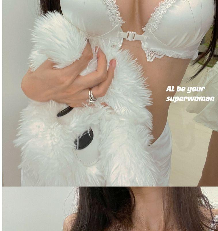 Product Introduction of Thickened Overall 3.5cm Large Front Button Underwear Small Breast Size Exaggerating Bra Push up Non-Running Cup Anti-Sagging Backless Bra 11