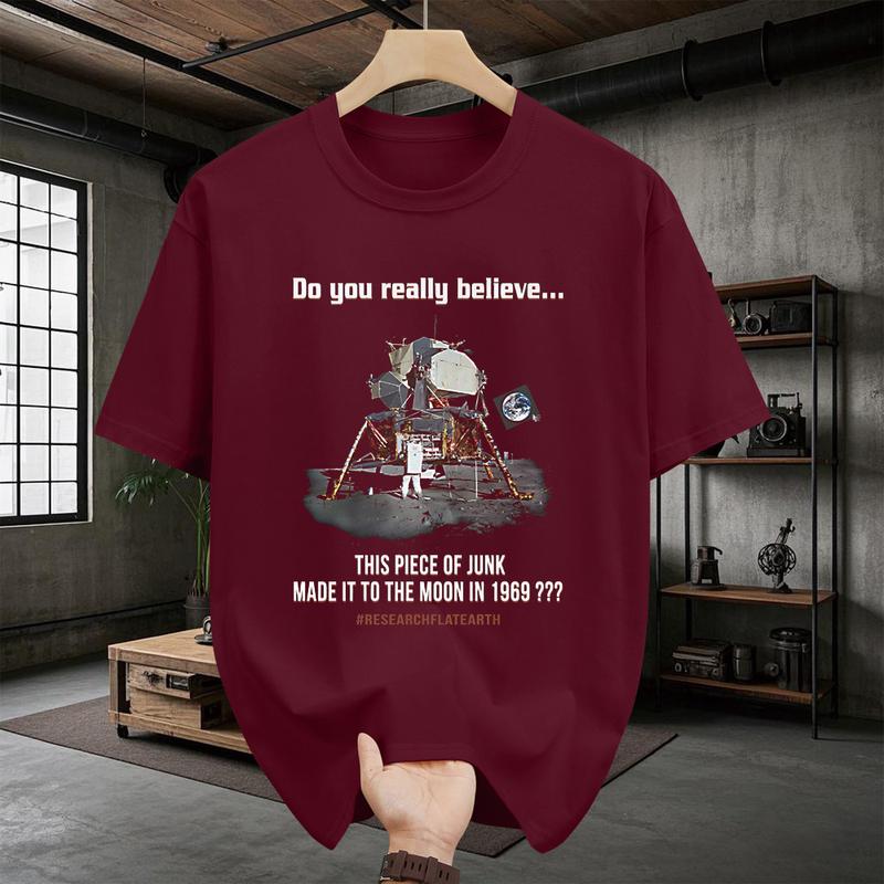 Áo Thun Nam ngắn Tay Dáng Rộng Và Dễ Phối Đồ Họa Tiết In Đơn Giản, Chất Liệu Cotton Tươi Mới Mùa Hè 1