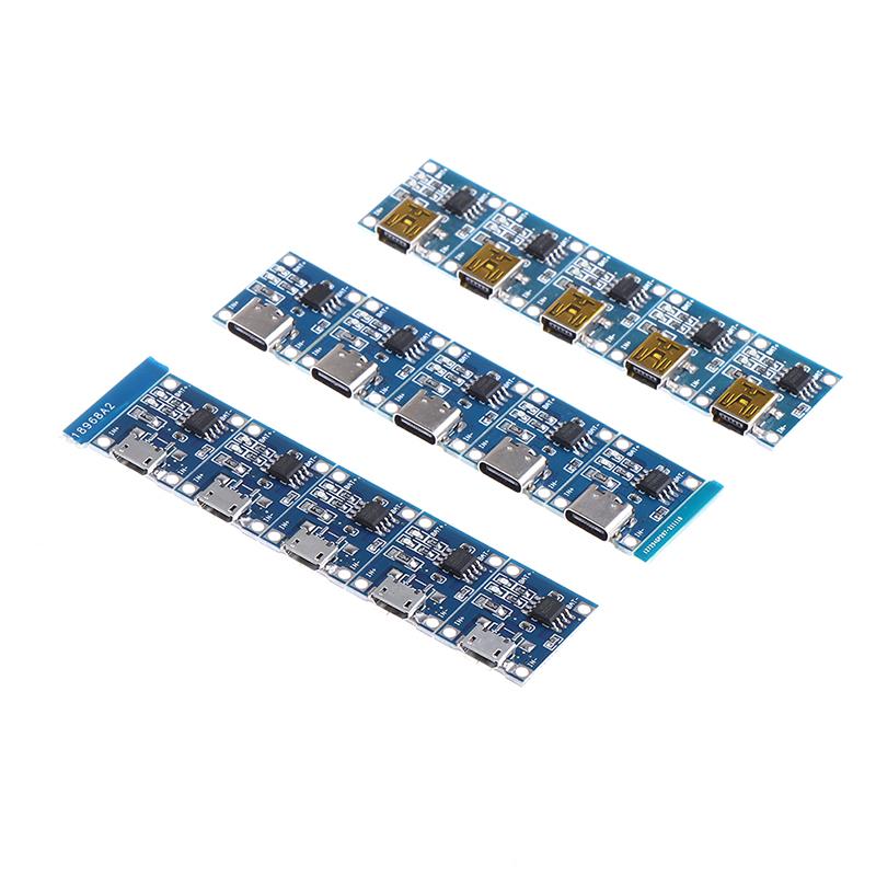 Product Introduction of 5pcs 5V 1A TYPE-C Micro USB Lithium Battery Charging Board Charger Module With Protection Dual Functions 18650 TP4056 18