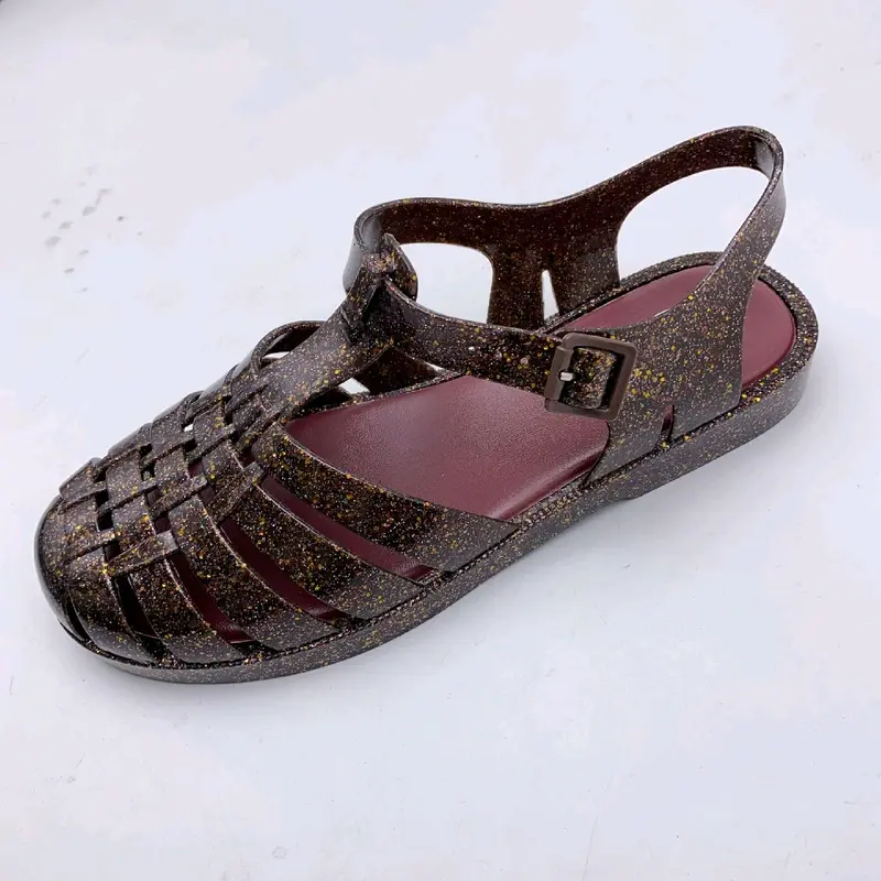Meisha colour glitter/sandal wanita terbaru/jelly shoes/fashion sandal wanita 5