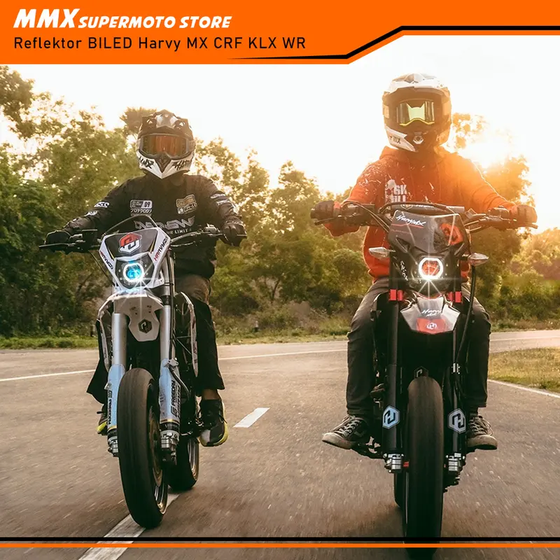 Harvy MX Reflektor Twin LED PNP CRF 150 KLX BF DT WR 155 Lampu depan Extra Bright 7