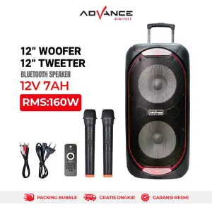 COD Advance K-12D Speaker Portable Meeting 12inch Free Mic Wireless 12" Hifi Bluetooth Speaker Support Gitar