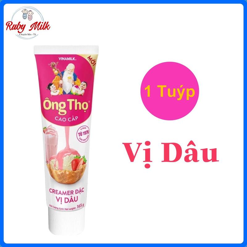 Sữa Đặc Có Đường Ông Thọ Tuýp Vị Dâu 165g