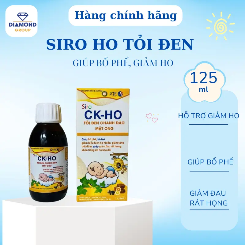 SIRO HO TỎI ĐEN CHANH ĐÀO MẬT ONG, Bổ phế