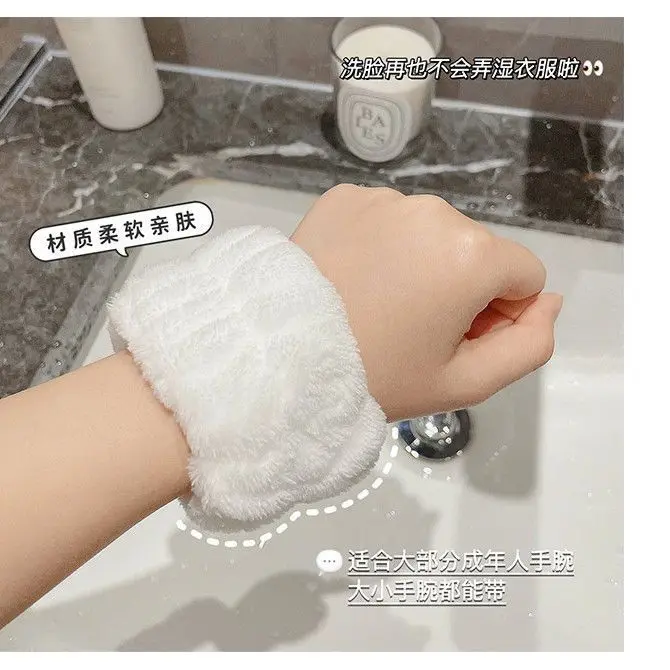 Dây Đeo Cổ Tay Rửa Mặt, Chống Thấm Nước Và Chống Bắn Nước, Chống Ẩm, Dụng Cụ Hữu Ích, Bảo Vệ Cổ Tay Dày, Băng Đô Thể Thao, Dây Buộc Tóc Nhồi Bông, Thấm Hút Mồ Hôi 5