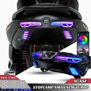 Stoplamp Lazy Nmax Neo S Turbo RGB CONNECT HP PNP Tinggal Pasang 3in1 Sein Running XCASE Model NEXUS