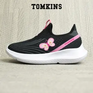 TOMKINS Mochi - Hitam Merah Muda Sepatu Slip On Anak Remaja Perempuan