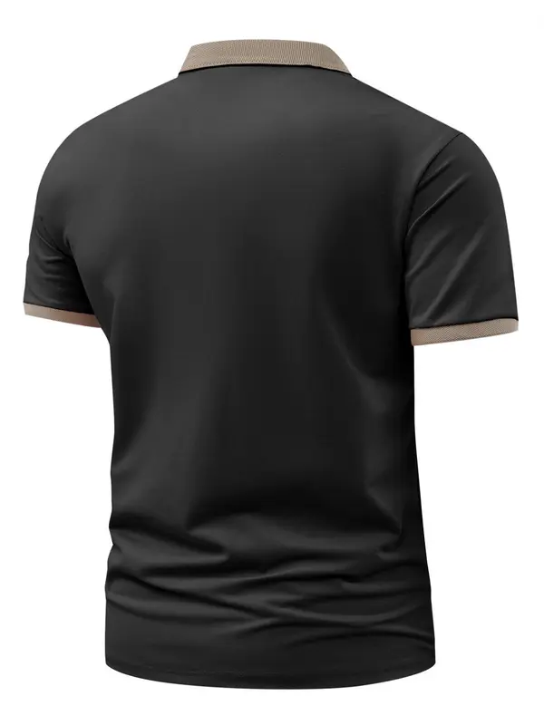 Men's Wing Print Polo Shirt, Regular Fit Casual Short Sleeve Collared Top for Summer, Fashion Men's Clothes for Daily Wear 6