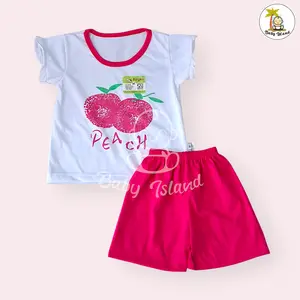 SETELAN BAJU CELANA PENDEK KAOS ANAK PEREMPUAN LUCU / BAJU JALAN BAJU TIDUR ANAK BAYI OBLONG ROK DRESS MURAH