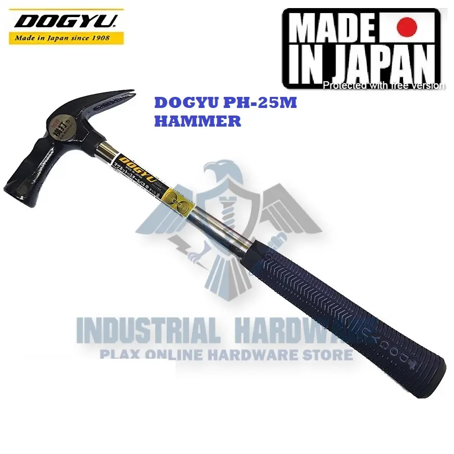 **ORIGINAL** Dogyu PH-25M Tubular Steel Handle Panel Hammer with Magnetic Holder