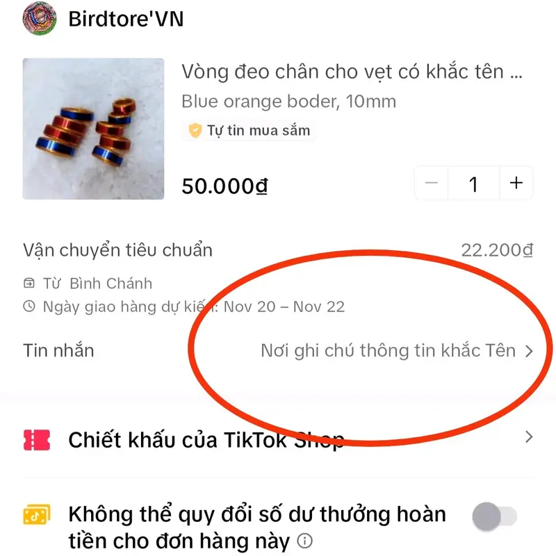 10 chiếc vòng đeo chân chim cu gáy có tùy chỉnh tên & số điện thoại 1