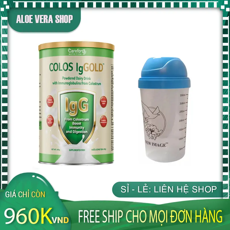 Combo 1 Sữa 1 ly Sữa Non COLOS IgGOLD Chính Hãng Care For Việt Nam 450g AloeVeraShop