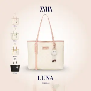 LUNA - Tas Fashion Wanita Korea - Totebag Wanita Motif Anyaman | Tas Korea Premium coquette
