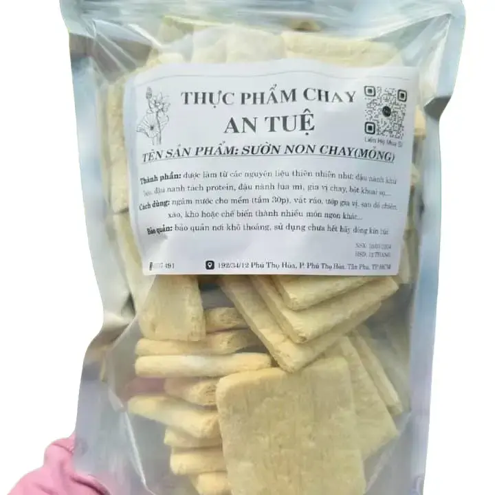 1kg sườn non chay An Tuệ cao cấp( sườn mỏng)/ không biếng đổi gen/ hàng khô