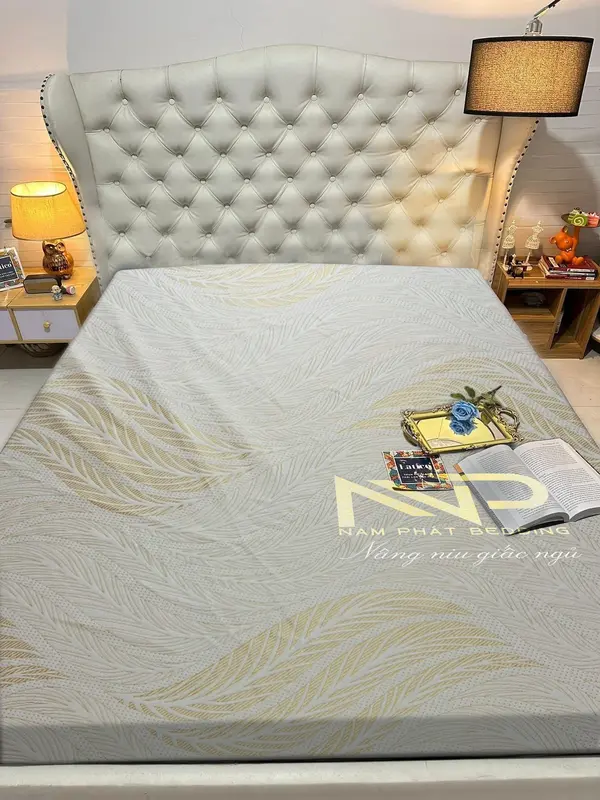 Áo Bọc Nệm 2 mặt Có Khóa Kéo Vải Gấm Thun Cao Cấp Nhập Khẩu 7
