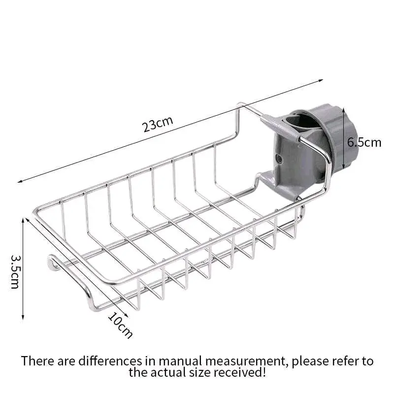Rak Wastafel Cuci Piring Stainless Tempat Spon Cuci Piring Gantung Kran 5