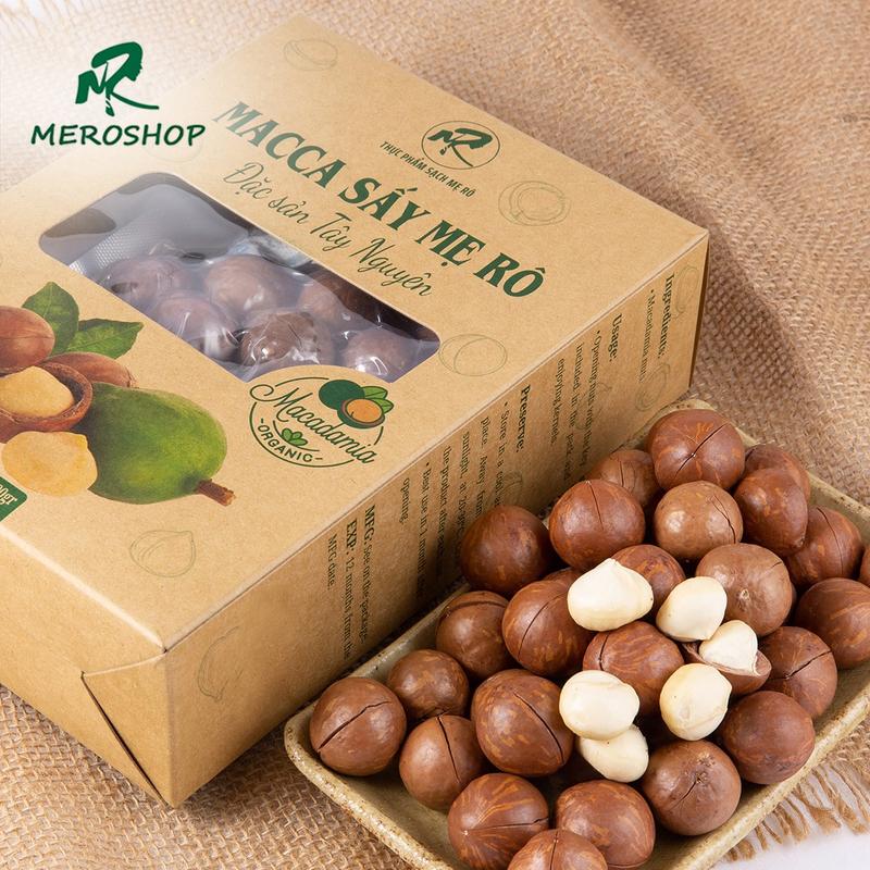 Hạt macca daklak size trung còn vỏ Mẹ rô. Có hồ sơ công bố,xuất hóa đơn công ty đầy đủ