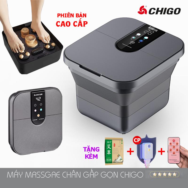  Máy Ngâm Chân Massage CHIGO Chống Giật - Bồn Ngâm Chân Massage Tự Động Làm Nóng Giữ Nhiệt Gấp Gọn 