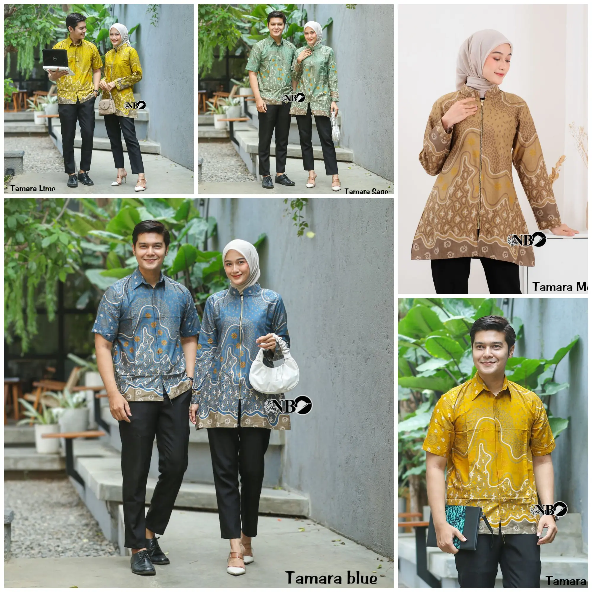 Baju batik seragam kantor kerja blus cewek kemeja hem lengan pende CPBN 06