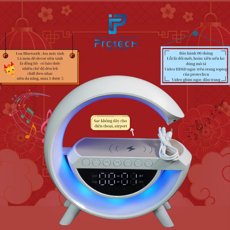 Loa Bluetooth Đa Năng Loa Máy Tính Điện Thoại Với Thiết Kế Đẹp Bắt Mắt, Nhiều Chế Độ Đèn Leb Là Món Đồ Decor Trang Trí Tuyệt Vời, Phía Mặt Ngoài Có Đồng Hồ ( Có Chức Năng Báo Thức ) Phía Trên Có Sạc Không Dây Cho Điện Thoại, Củ Loa Led Nghe Nhạc Âm Nhạc.