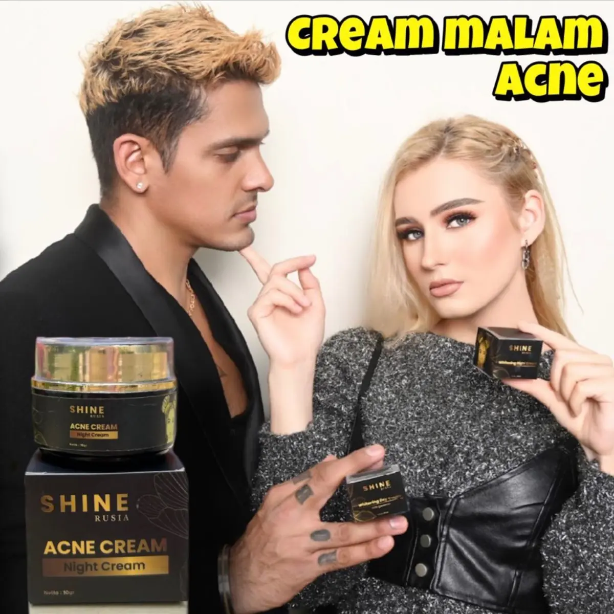 ACNE NIGHT CREAM Shine Rusia BPOM