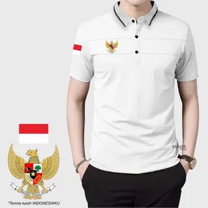Kaos POLO SHIRT KAOS KERAH PRIA MOTIF BENDERA DAN BURUNG GARUDA INDONESIA EDISI HUT RI 17 AGUSTUS 2025 Lengan Pendek Katun Combed 24s Pendek Sablon  Distro Atasan kaus polo Baju Dewasa
