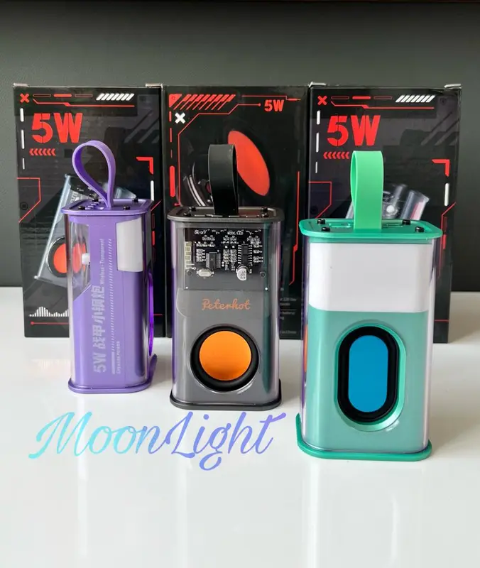 Speaker Bluetooth 5W LED Light / Wireless Bluetooth Speaker Transparent 3