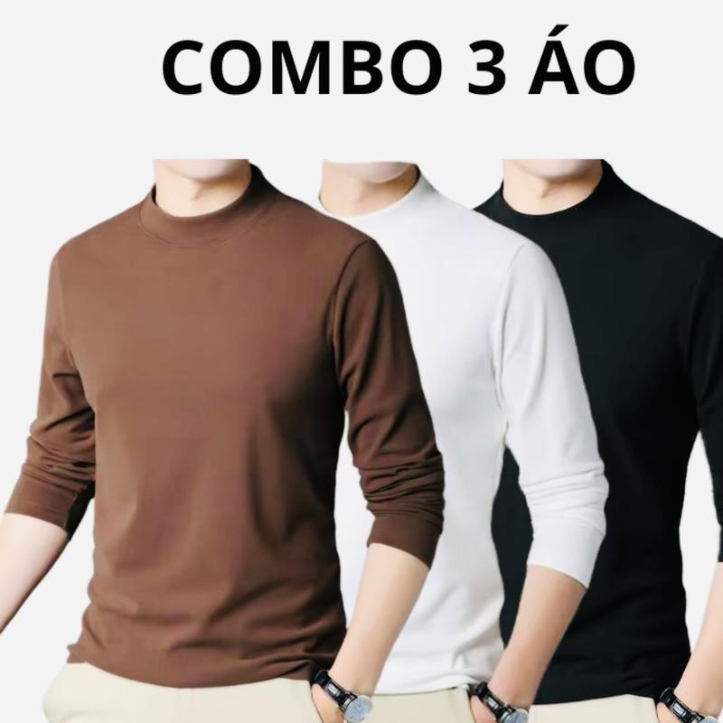 Combo 3 áo, 4 áo Giữ Nhiệt Nam Cổ Cao 3 Phân Giữ Ấm Cơ Thể