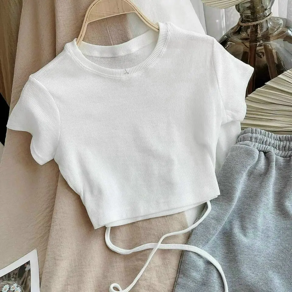 Áo croptop dây quấn eo xịn xò Kẻ sọc