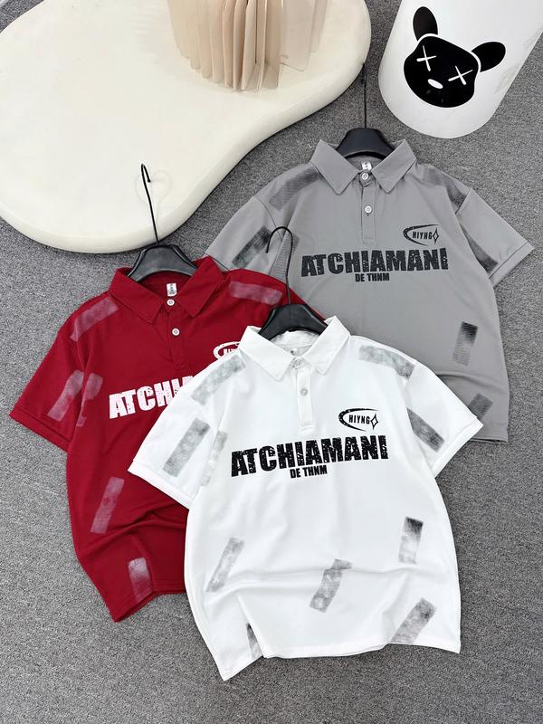 (Mon kids) Áo Cộc Tay Polo Chất thông hơi Co Giãn 4 Chiều ATCH Dành Cho Bé Trai 18-60kg  các sét quần áo cho bé trai aodihoc2025