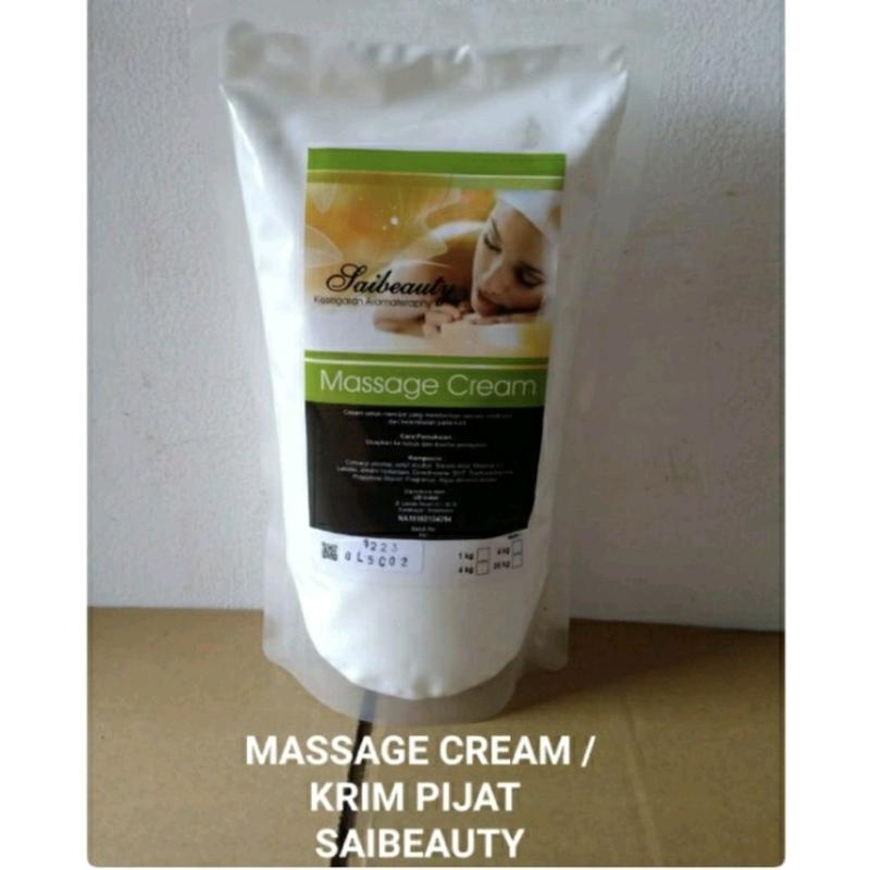 SAIBEAUTY Massage Cream /Krim Pijat Refil 1Kg (BPOM) Minyak Pijat Facial Wajah 1