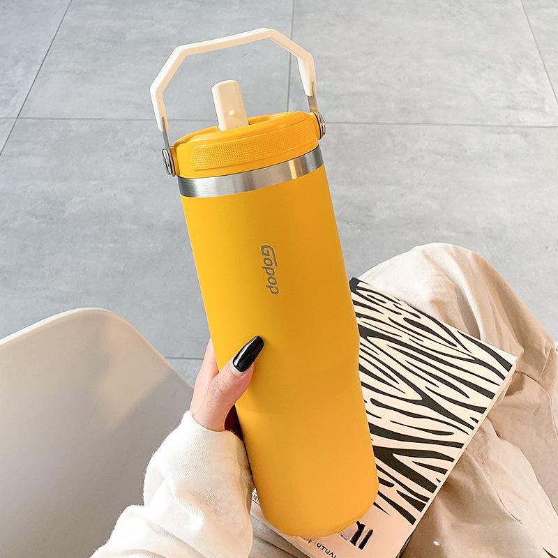 Product Introduction of Ice Cup 304 Stainless Steel Water Cup Good-looking Portable with Straw Car Mug Drinkware Flasks Tumbler Bottles Bottled Water Bottles Insulated Gradient Color Gradient Color Gradient Color Frosted Teapot Rechargeable Electric Protein Shaker Bottle 13