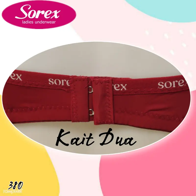 K380 Sorex Bra Busa Tipis Tanpa Kawat Cup B Kait 2 Size 34 - 40 Bh Wanita Dewasa dan Remaja 7
