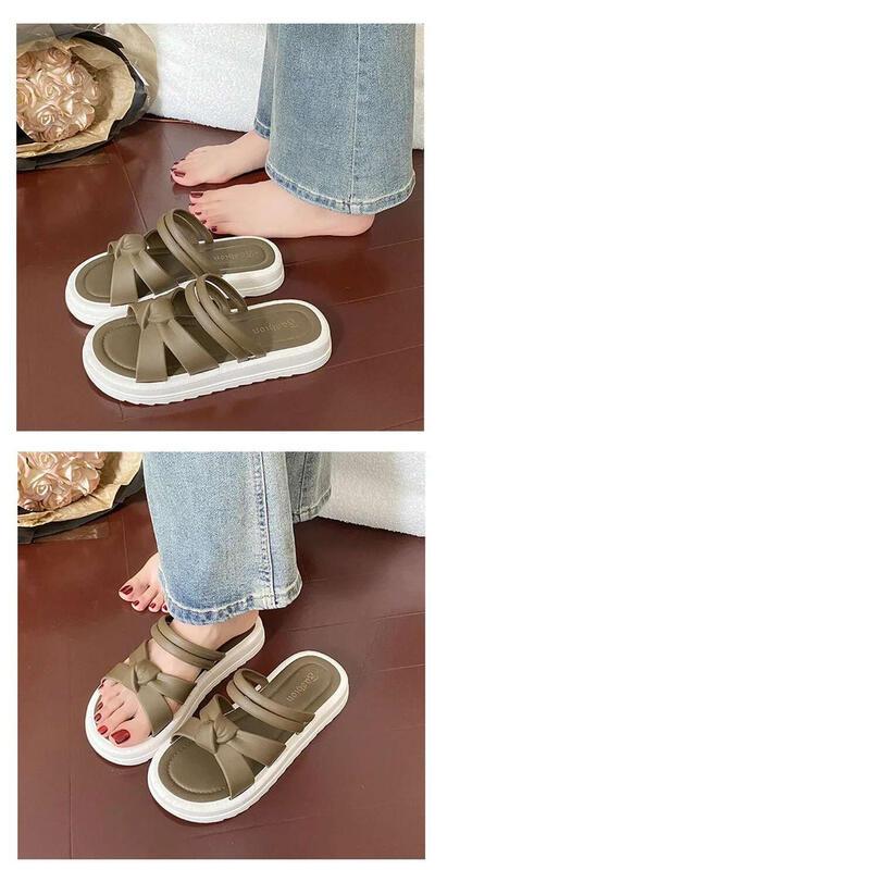 Product Introduction of New Fashionable Versatile Women's Slippers Summer Outer Wear Thick Bottom Anti-Slip PVC Slip-On Sandals From China mary  janes  shoes mules 15