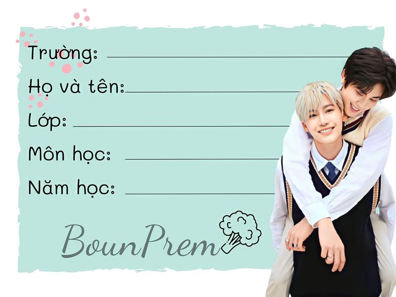 Nhãn vở BounPrem (16 cái) - có keo dán 7