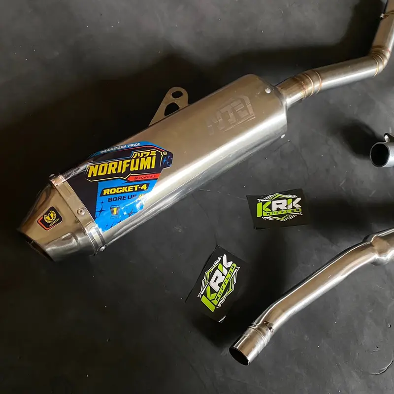 Knalpot Norifumi Roket 4 Bore up model terbaru sangat cocok untuk motor CRF, KLX dan WR 155 3