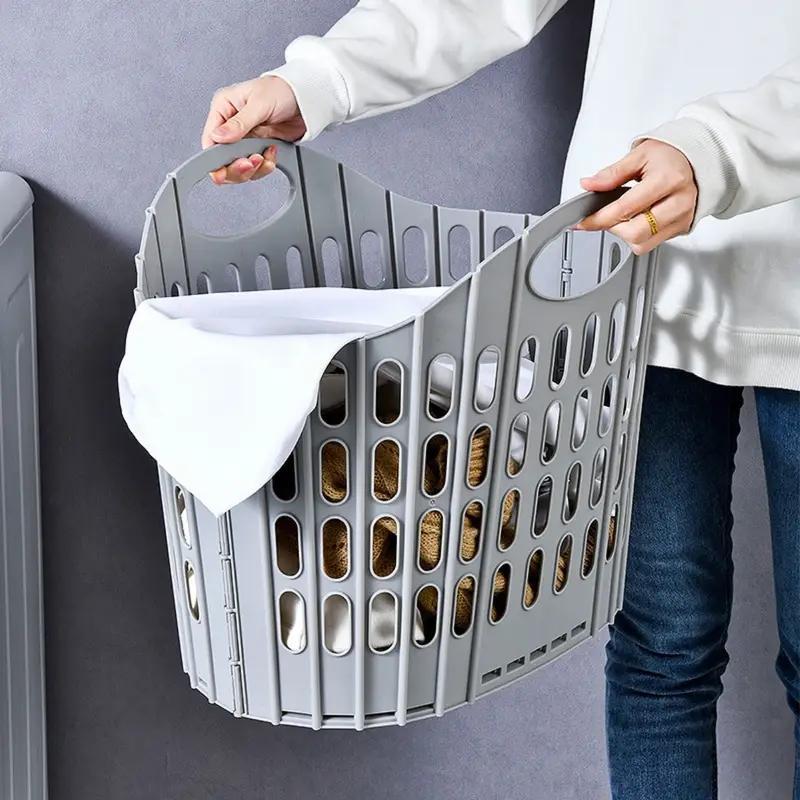 Product Introduction of Foldable Laundry Basket, Portable Clothes Storage Basket, Durable Clothes Storage Basket for Home Bathroom, Organiser 6