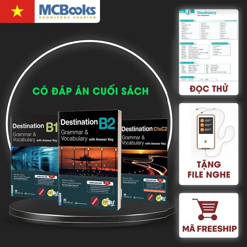 [MCBooks] Sách Destination Grammar & Vocabulary With Answer Key (Phiên Bản Mới) Có Đáp Án Cuối Sách Dành Cho Người Học Tiếng Anh