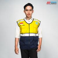 Gambar [COD] Rompi safety proyek pria wanita K3 Warna Kuning Kombinasi Biru Navy jaring - S dari Juragan Wearfacts Store Kab. Cilacap 3 Tokopedia