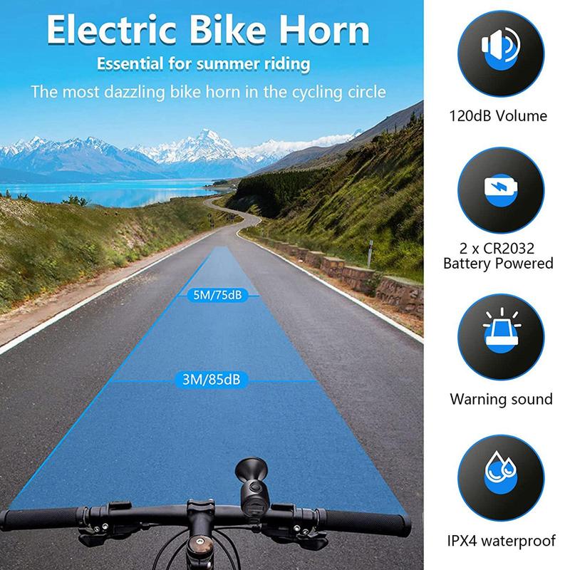 Product Introduction of Bike Bell Electronic Loud Horn ABS Safety Electric Speaker Ring Bell Warning Alarm Bell 37