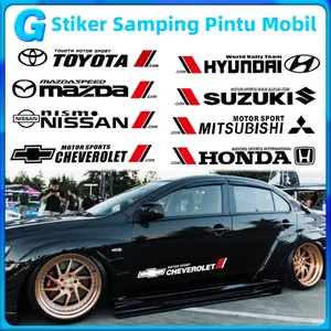 Universal Stiker Samping Pintu Mobil Stiker Mobil Pintu Belakang Motor Sport Stiker Cutting Body Mobil Variasi Stiker