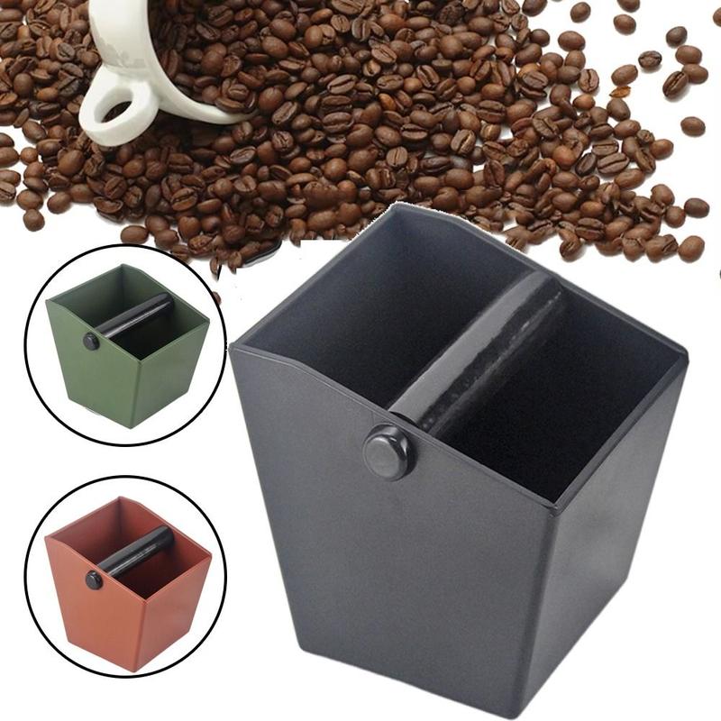 Anti Slip Coffee Grounds Bucket Semi-automatic Diagonal Mouth Espresso Dump Bin Removable Knock Bar Space Saving Coffee Waste Bar Home 1