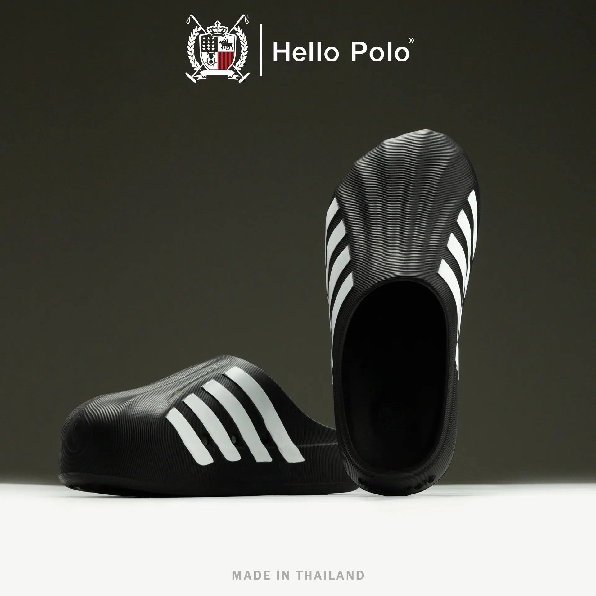 Hello Polo รองเท้าเปิดส้น ลายแถบ เสริมส้น 4 CM. EVA พื้นนิ่ม กันลื่น ระบายอากาศ แฟชั่น Size 36 - 45 รุ่น HP8041